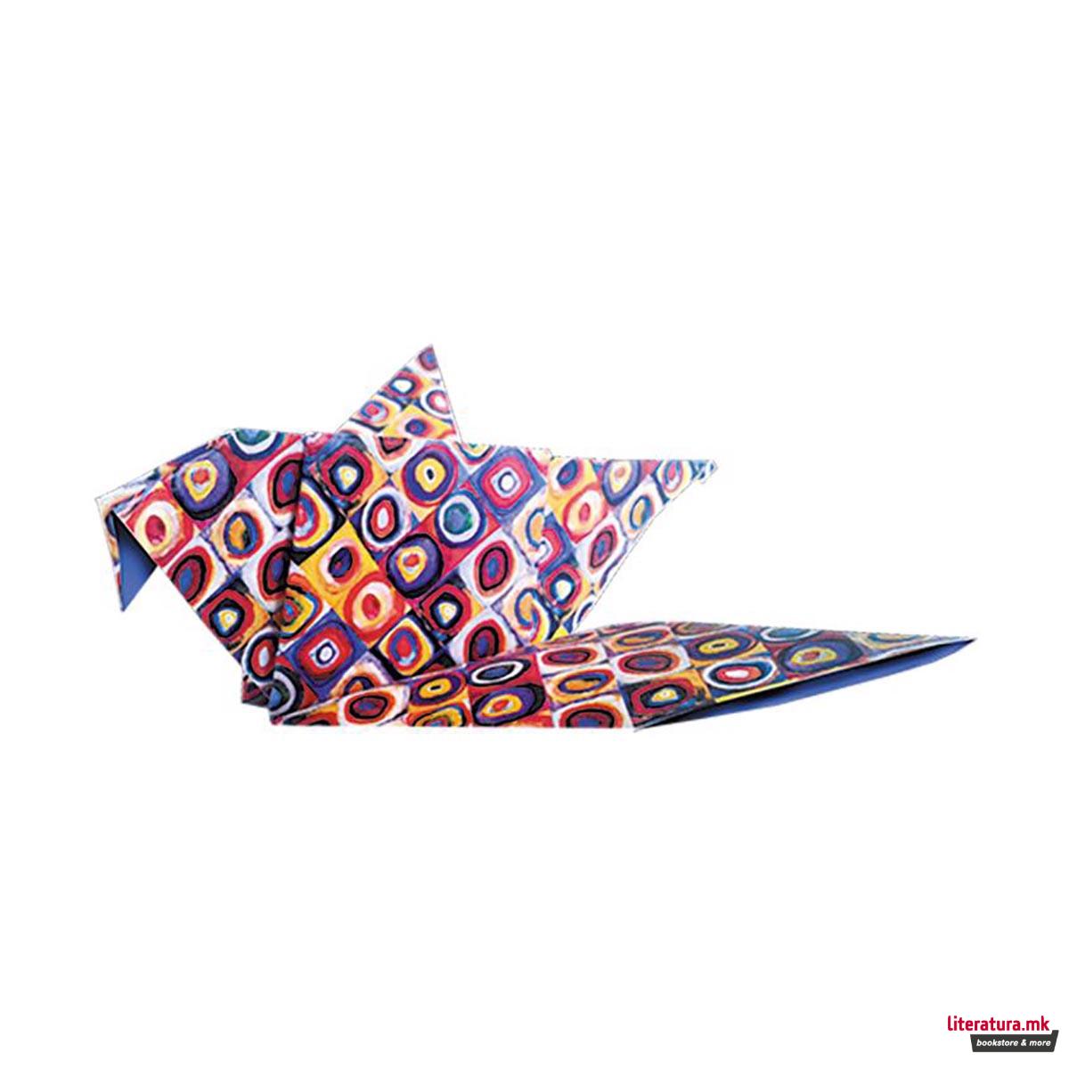 Уметничко оригами - Птици, Wassily Kandinsky - Birds, 15 x 15 цм 