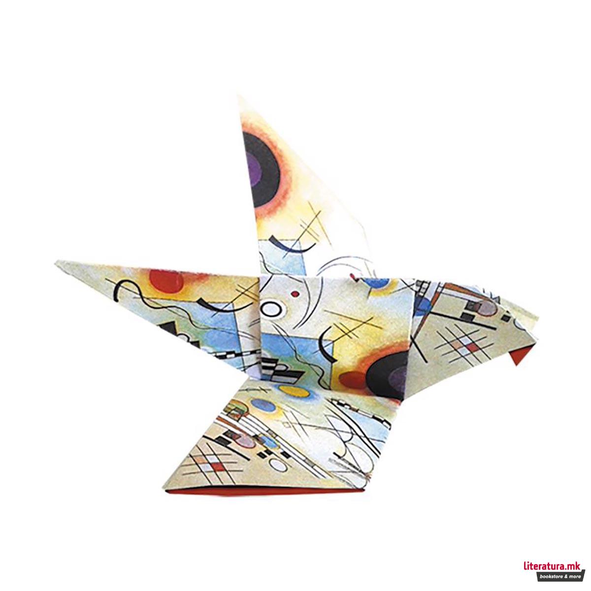 Уметничко оригами - Птици, Wassily Kandinsky - Birds, 15 x 15 цм 