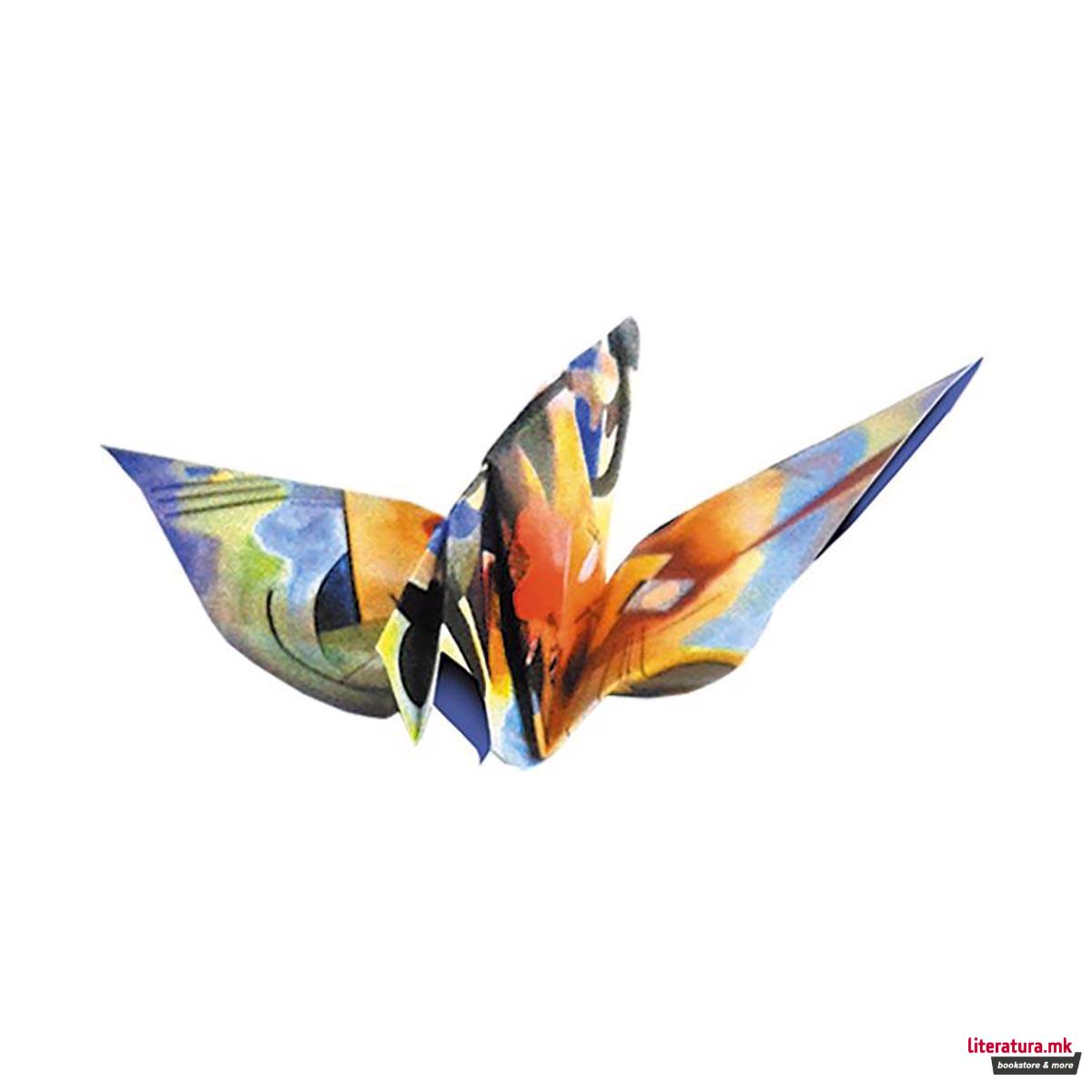 Уметничко оригами - Птици, Wassily Kandinsky - Birds, 15 x 15 цм 