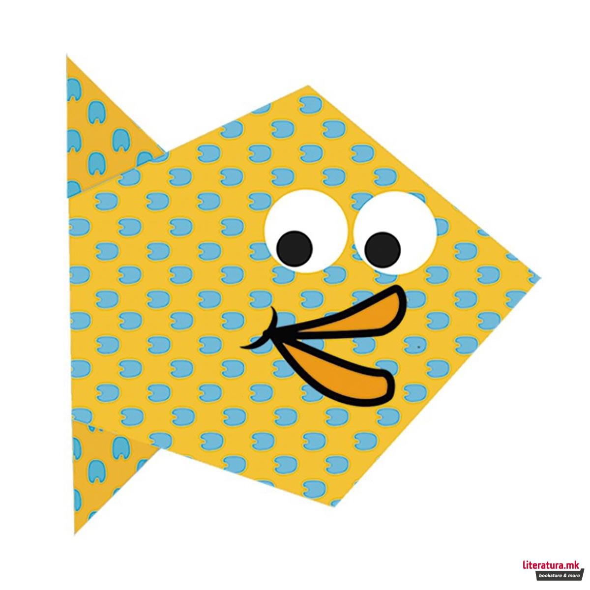 Детско оригами - Риби, 15 x 15 цм