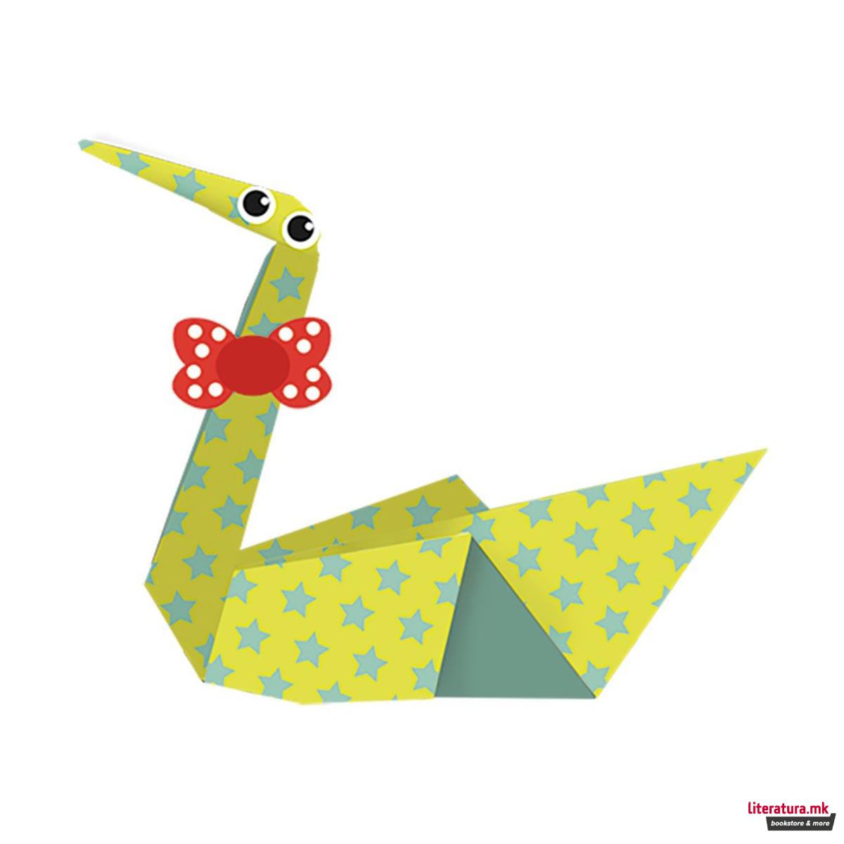 Детско оригами - Лебеди, 15 x 15 цм 