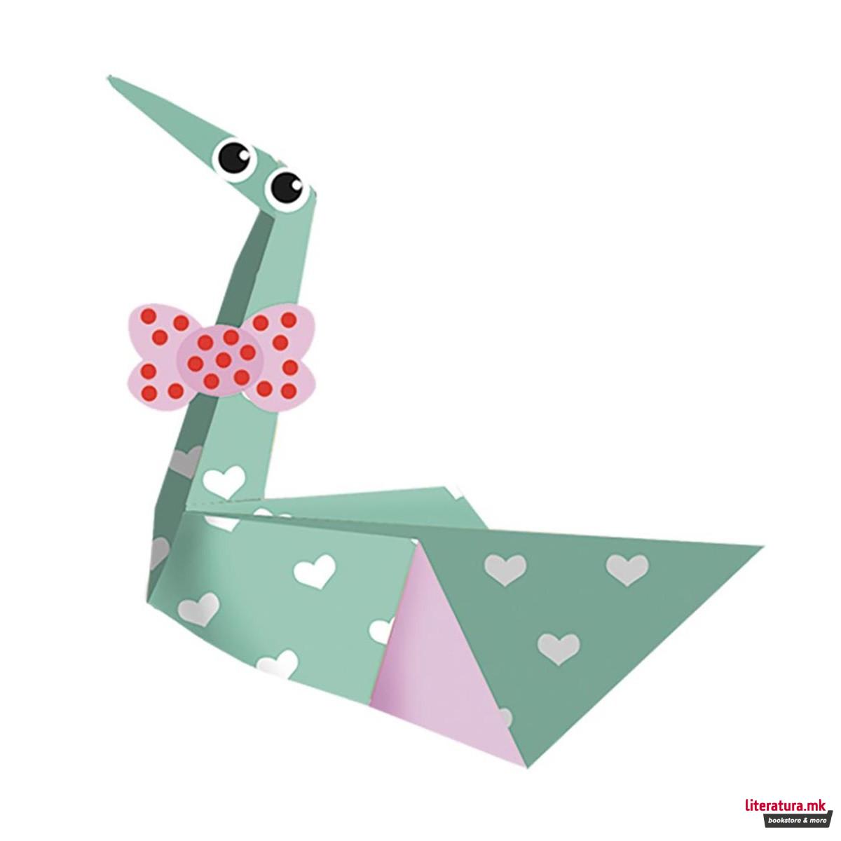 Детско оригами - Лебеди, 15 x 15 цм 