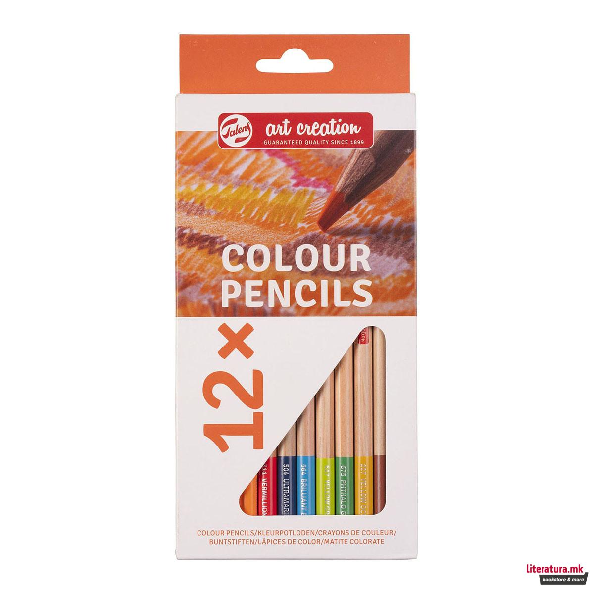 Сет моливи во боја, Talens Art Creation, Colour Pencils, 12 бои 