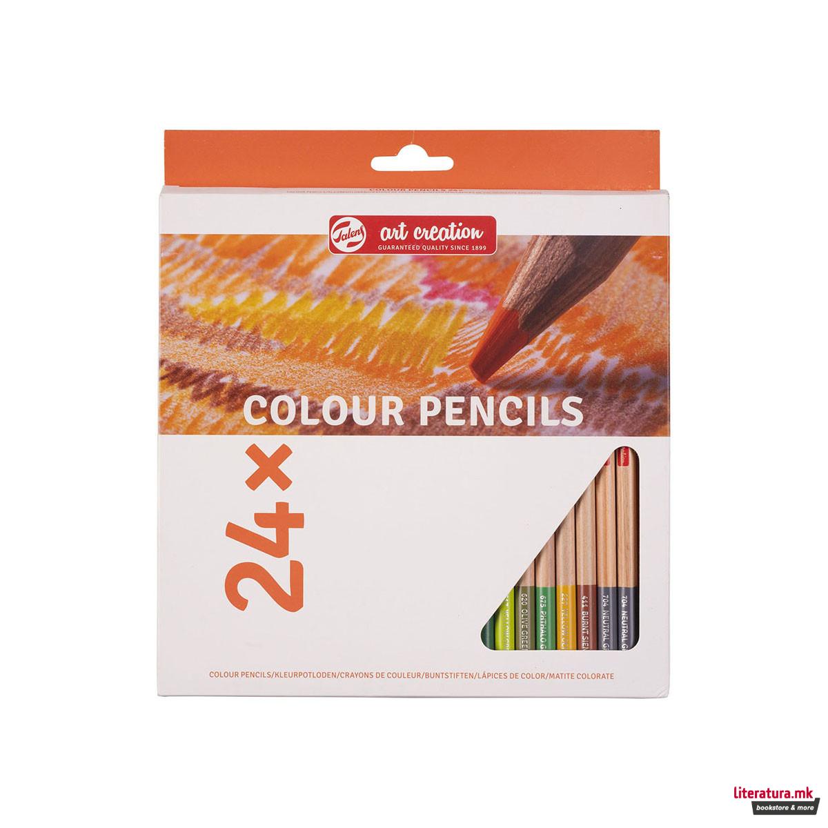 Сет моливи во боја, Talens Art Creation, Colour Pencils, 24 бои 
