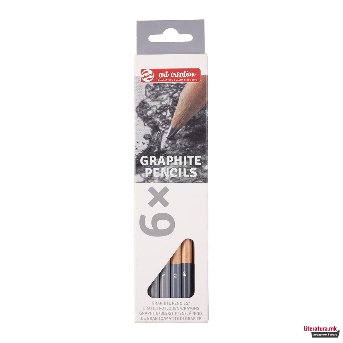 Сет моливи, Talens Art Creation, Graphite Pencils, 1/6