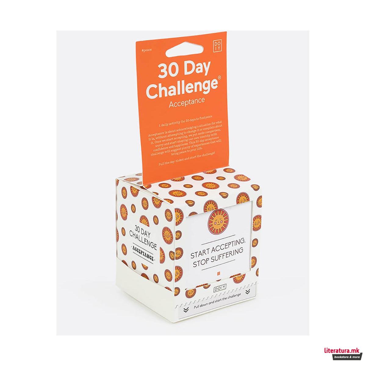 Картички за мотивација - Прифаќање, 30 Day Challenge - Acceptance 