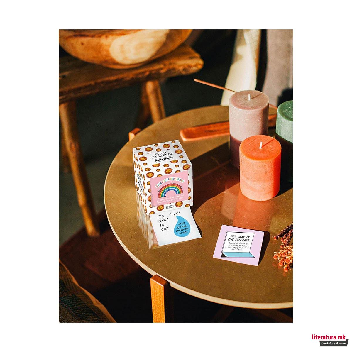 Картички за мотивација - Прифаќање, 30 Day Challenge - Acceptance 