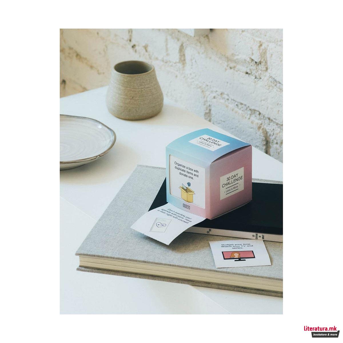 Картички за мотивација - Минимализам, 30 Day Challenge - Less is More 