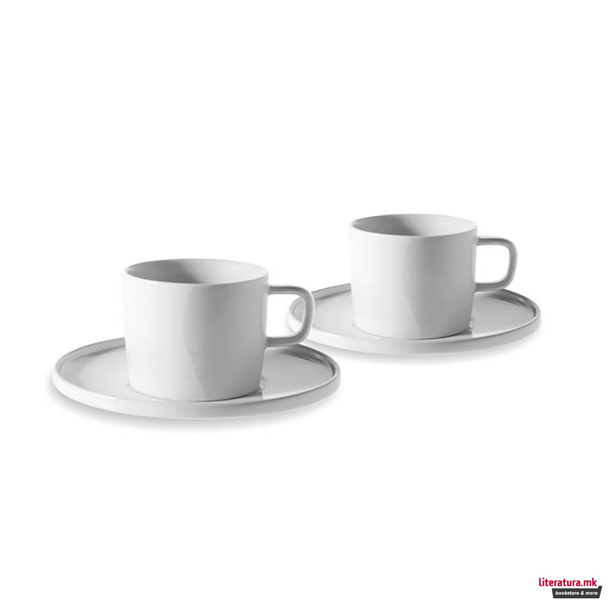 Сет од 2 шолји со тацни, PlateBowlCup 