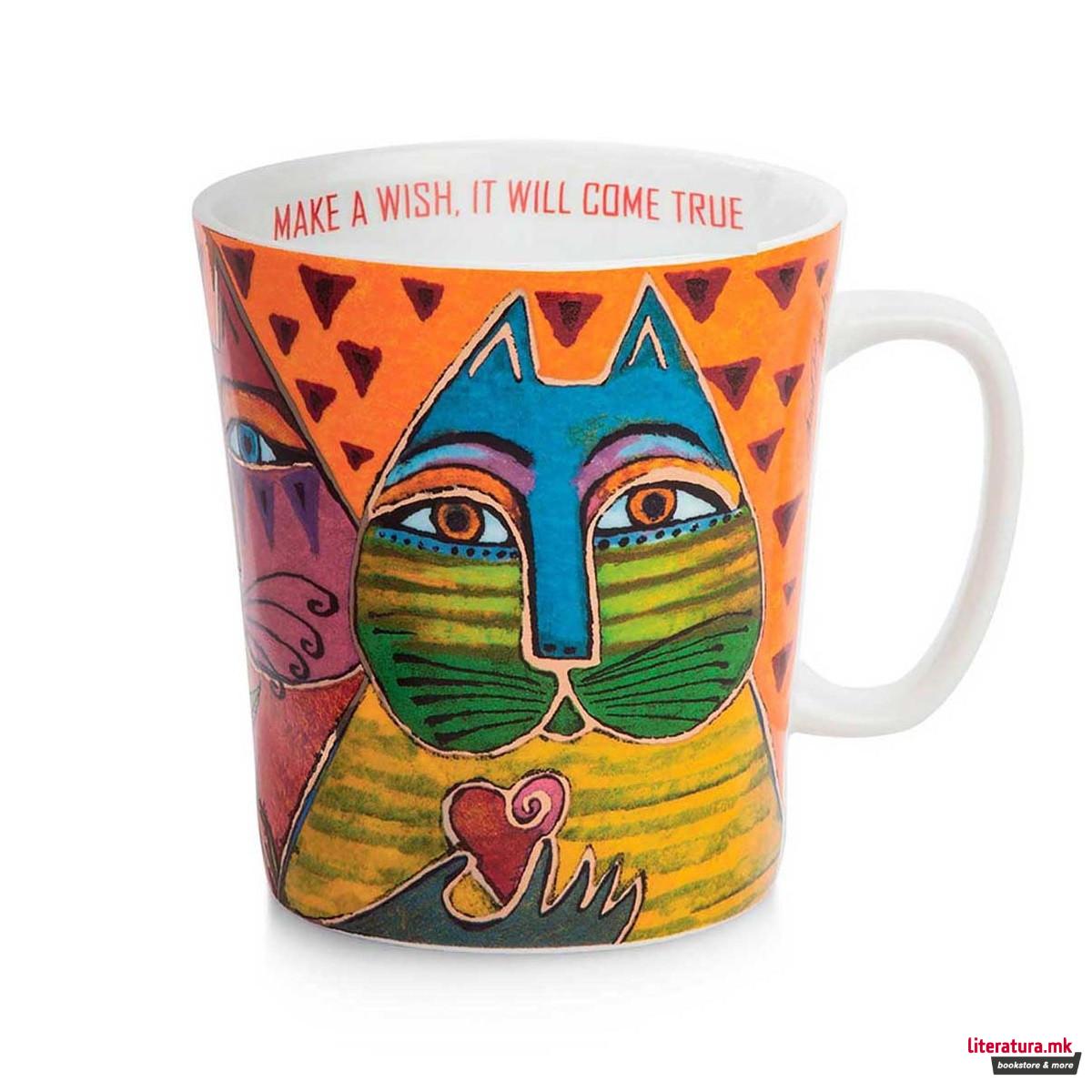 Шолја, Laurel Burch - Fantastic Felines, портокалова 