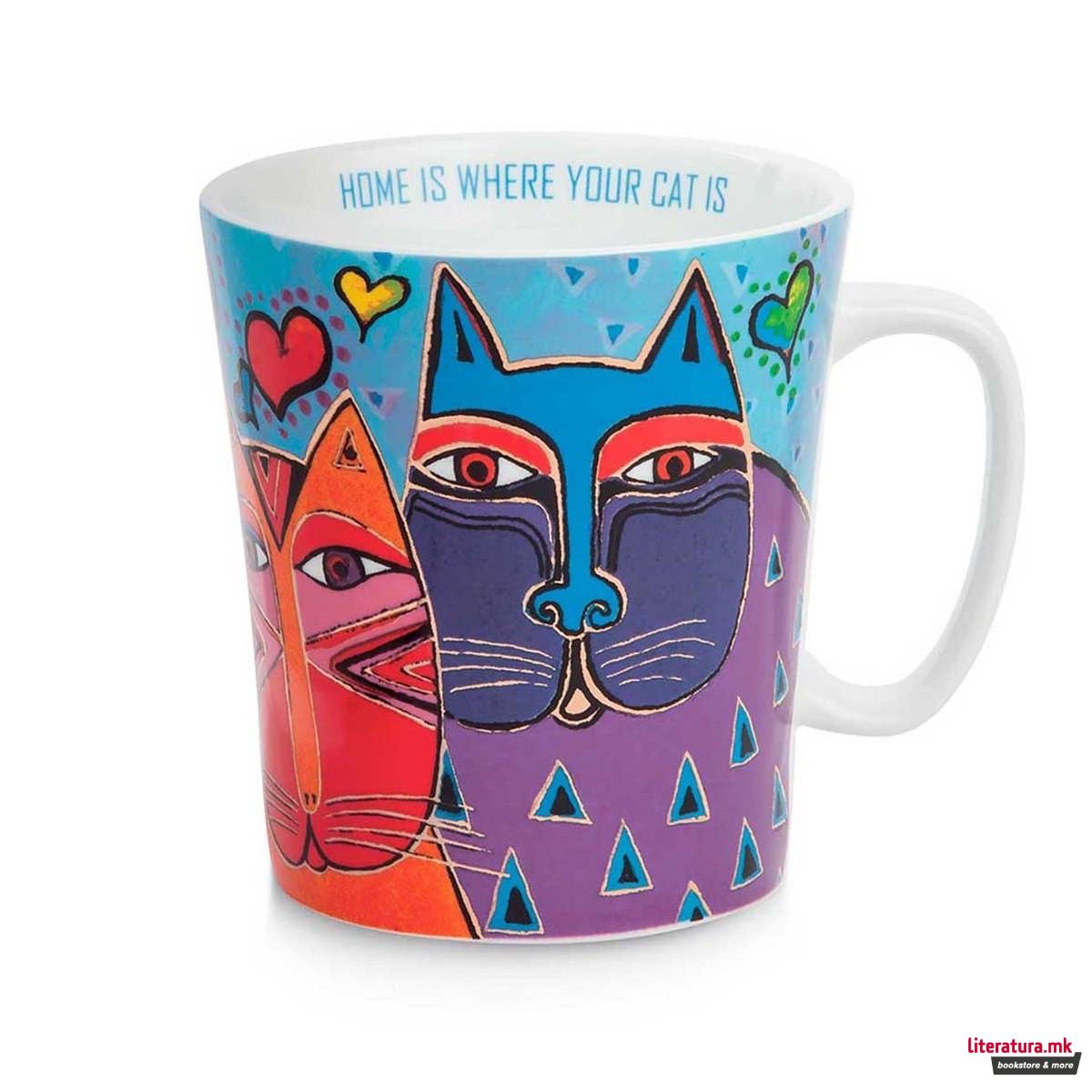 Шолја, Laurel Burch - Fantastic Felines, светлосинa