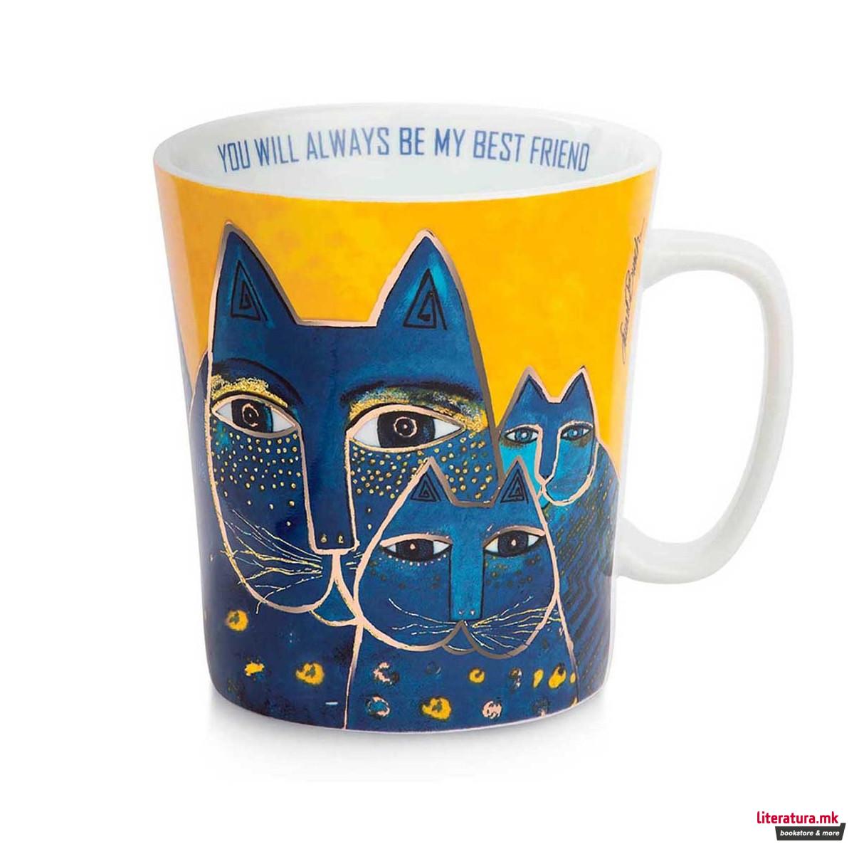 Шолја, Laurel Burch - Fantastic Felines, жолта 