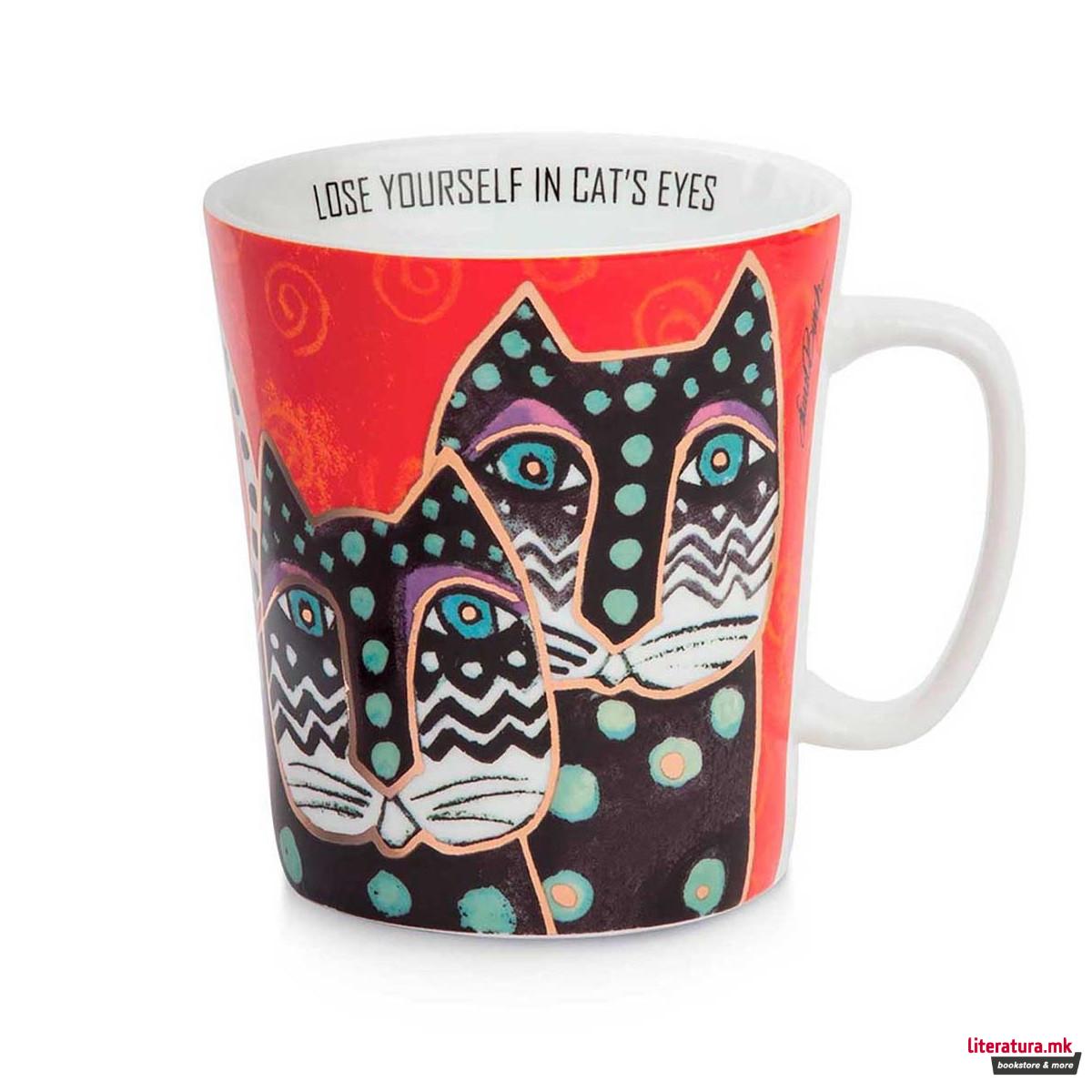 Шолја, Laurel Burch - Fantastic Felines, црвена 