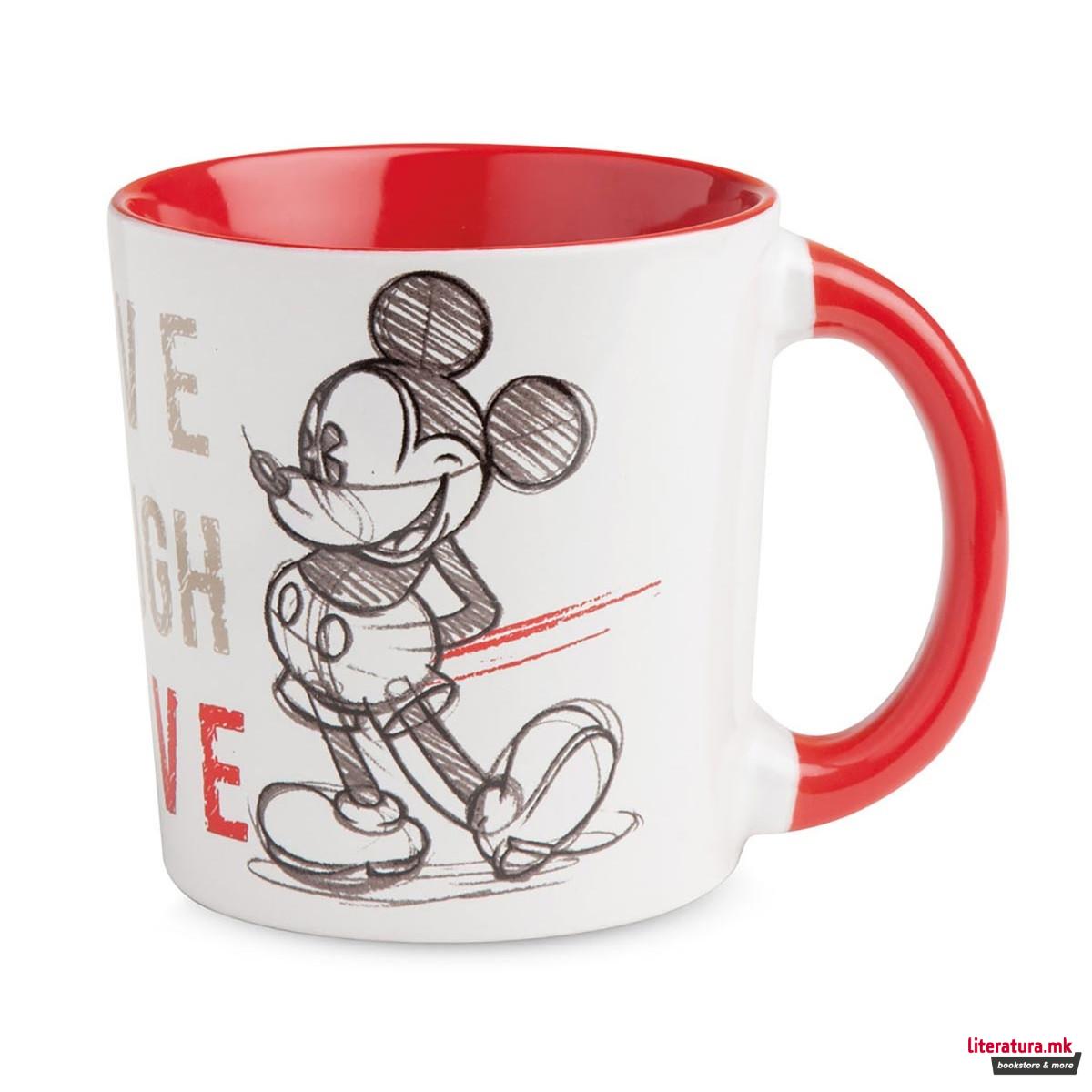 Шолја, Disney, Mickey - Live Laugh Love, црвена 