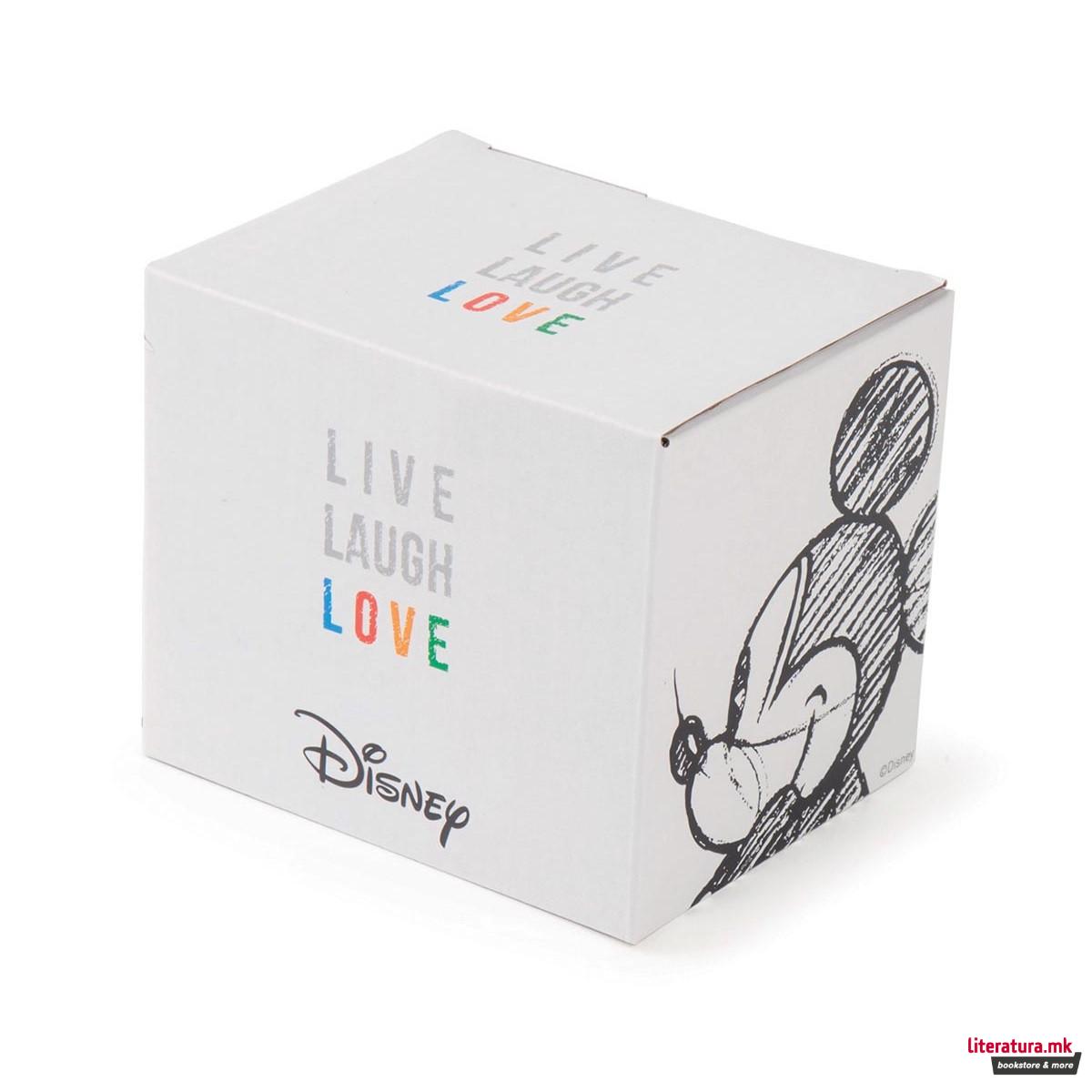 Шолја, Disney, Mickey - Live Laugh Love, црвена 