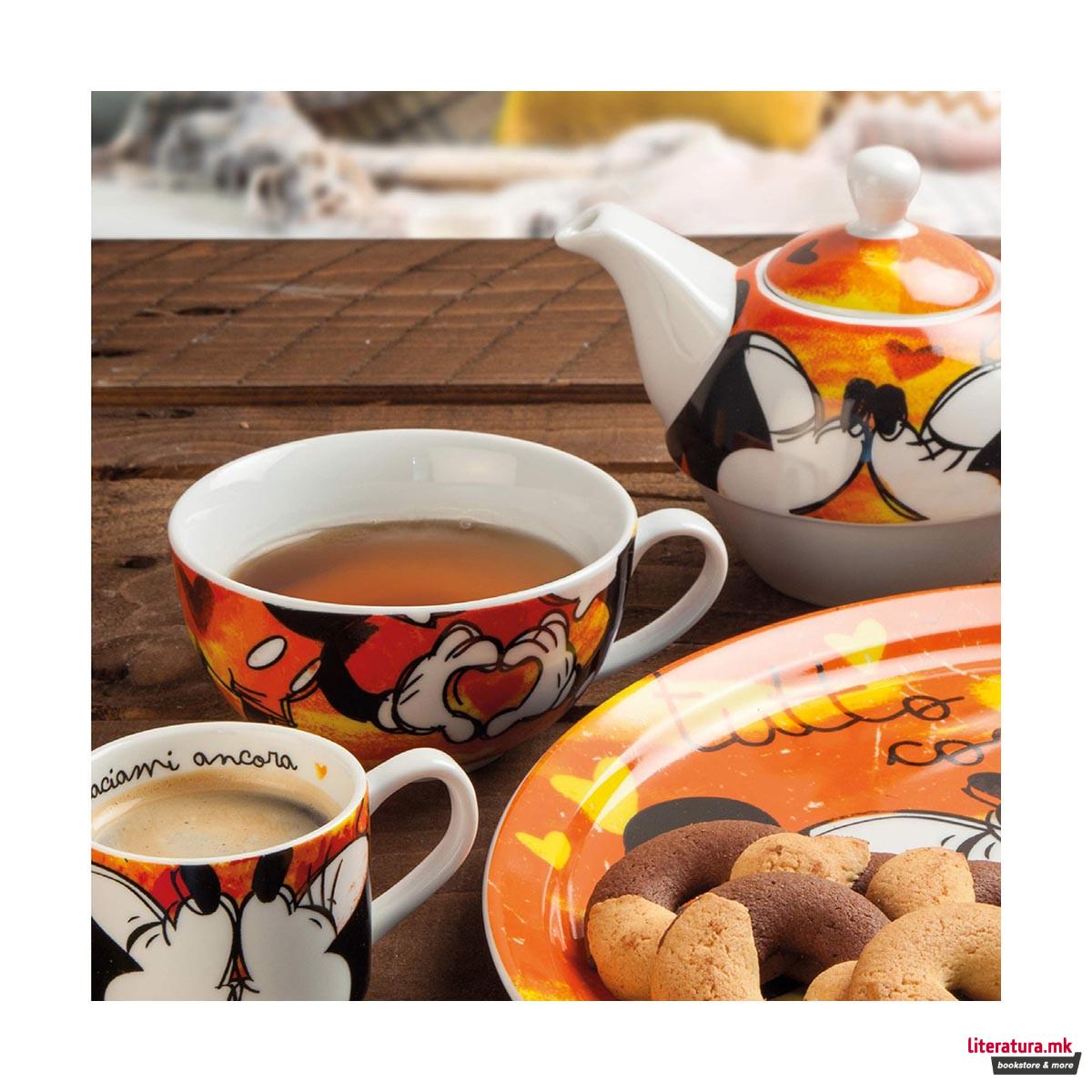 Чајник со шолја, Disney - Mickey Mouse Love - Tea For One, црвени