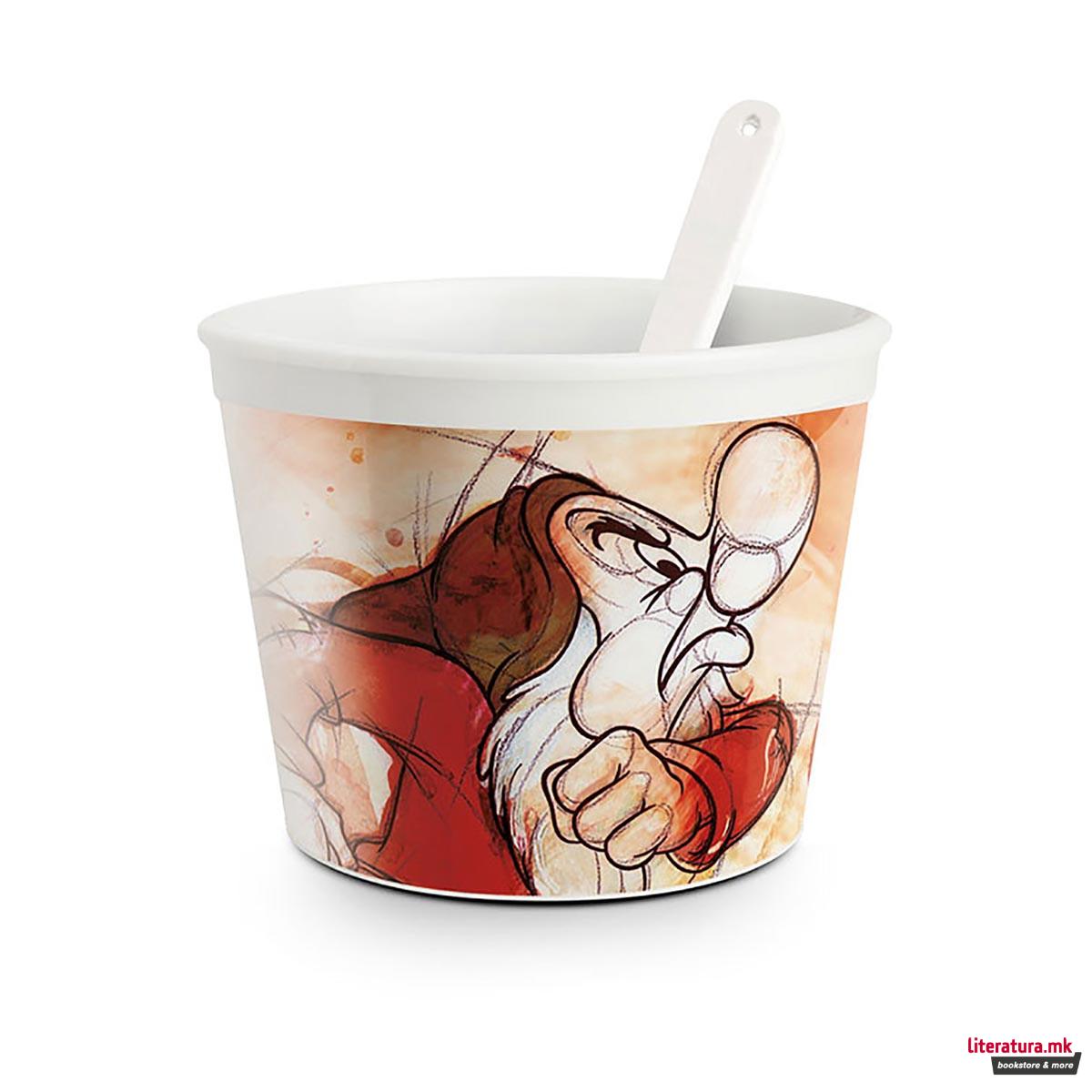 Чаша за сладолед со лажица, Disney, 7 Dwarfs - Grumpy 