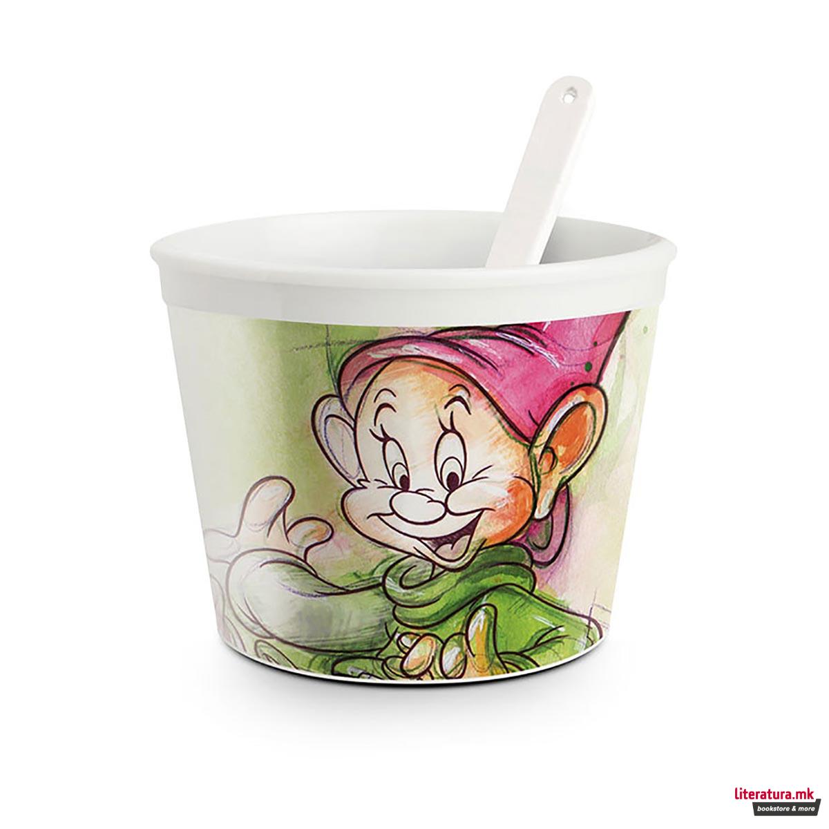 Чаша за сладолед со лажица, Disney, 7 Dwarfs - Dopey
