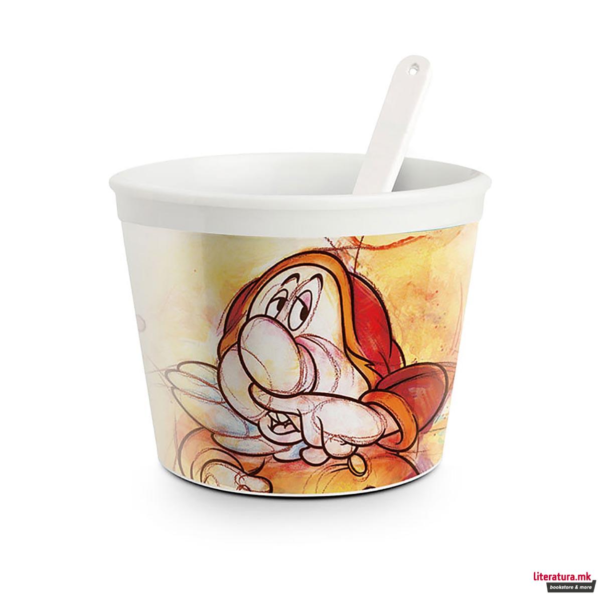 Чаша за сладолед со лажица, Disney, 7 Dwarfs - Sneezy 