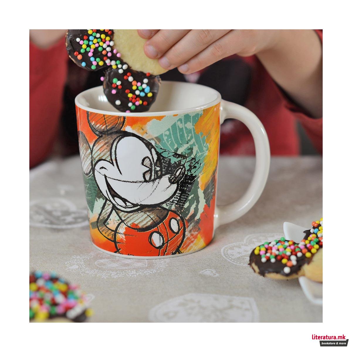 Сет од 2 шолјички, Mickey & Minnie Color Fun, зелена/црвена 