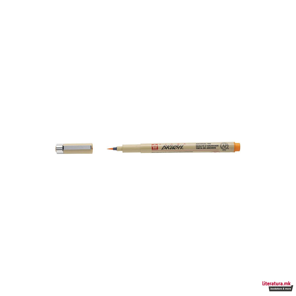 Брашпен, Sakura, Pigma Brush, портокалов 