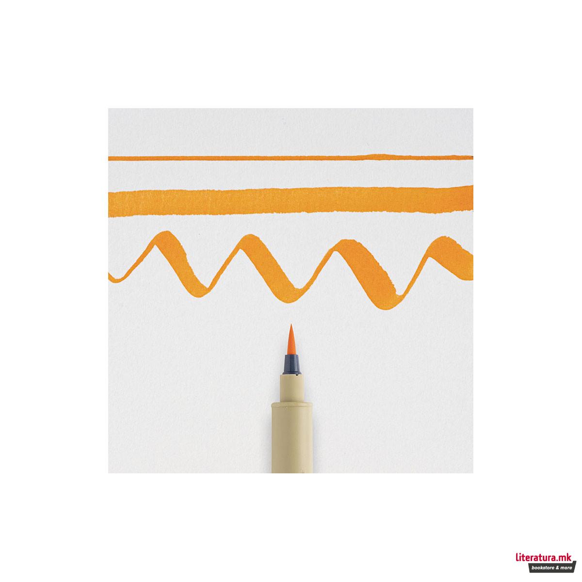 Брашпен, Sakura, Pigma Brush, портокалов 