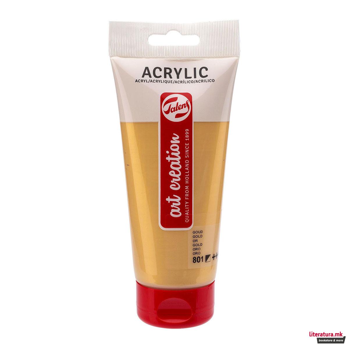 Акрилна боја, Talens Art Creation, 801 Gold, 200мл 