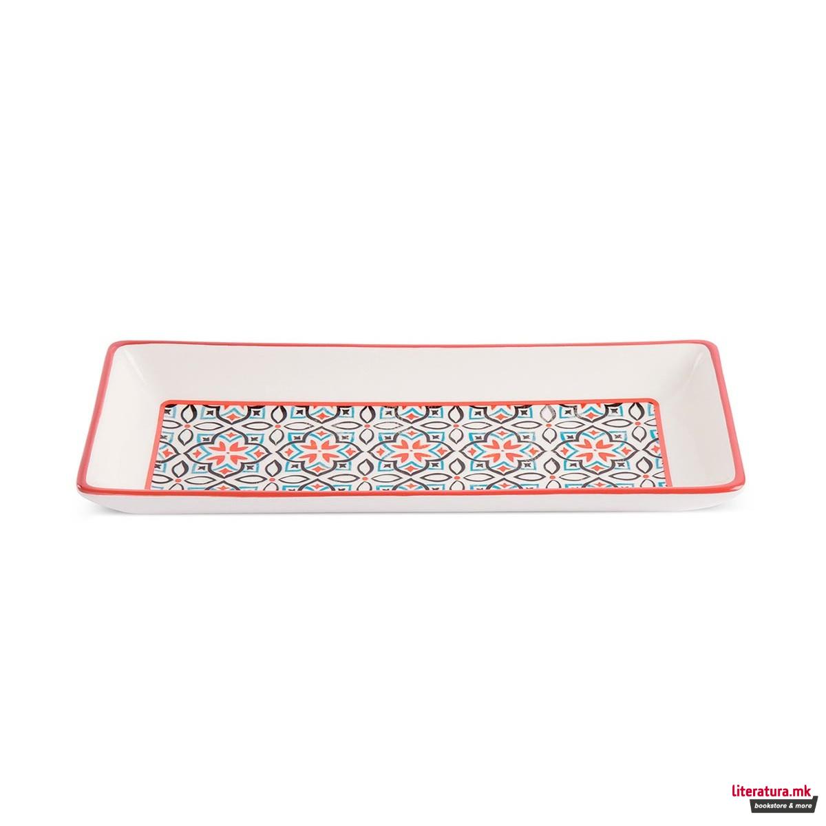 Послужавник, Majorica - Coral, црвен 