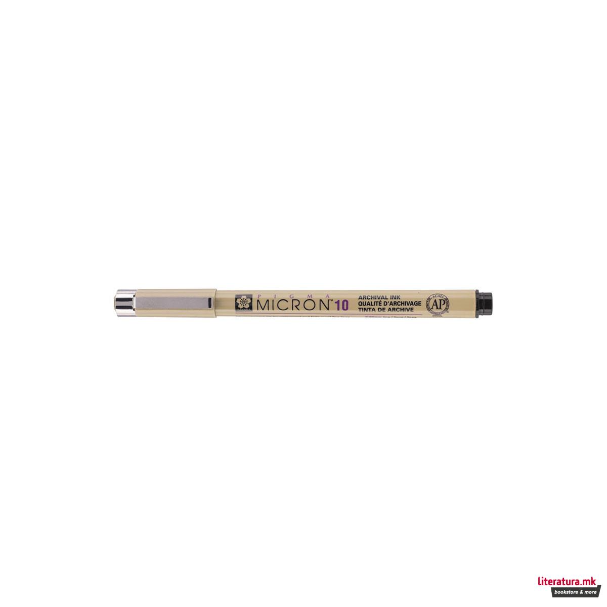 Фајнлајнер, Sakura, Pigma Micron 10, 0.6 мм, црн 