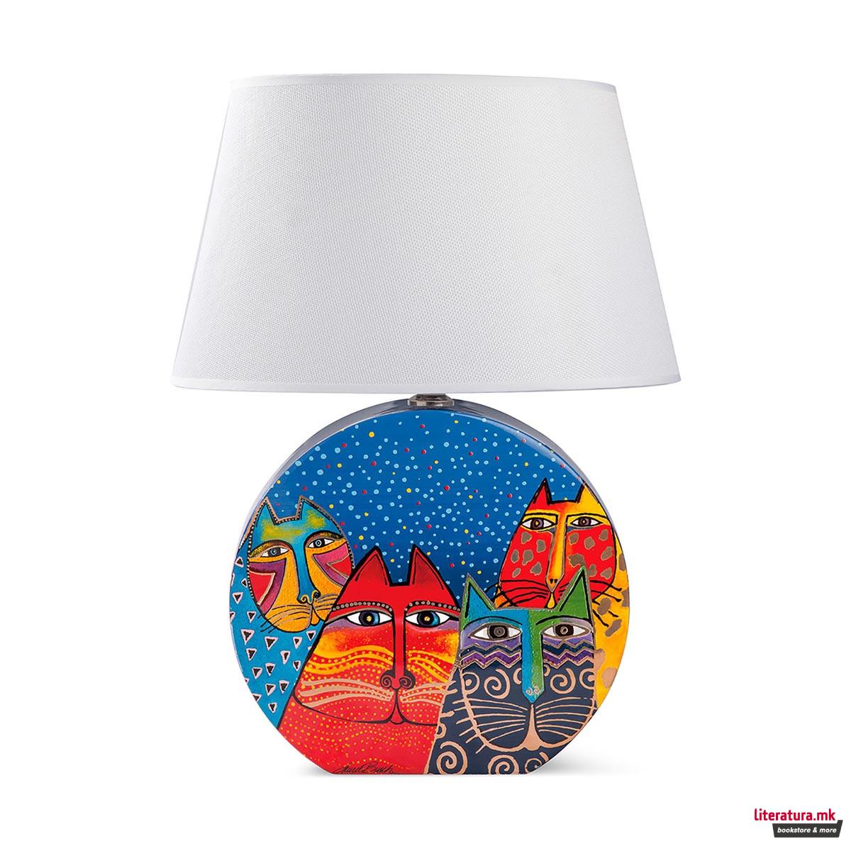 Столна ламба, Laurel Burch - Fantastic Felines, сина, 46 цм 