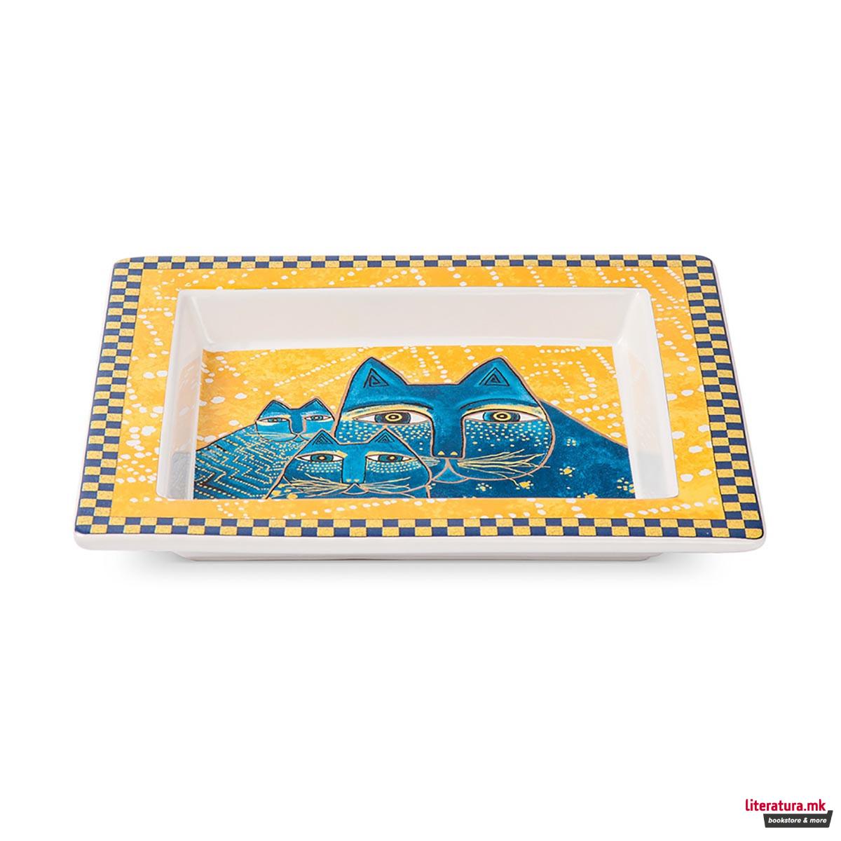 Послужавник, Laurel Burch - Fantastic Felines, жолт, 18 x 20 цм 