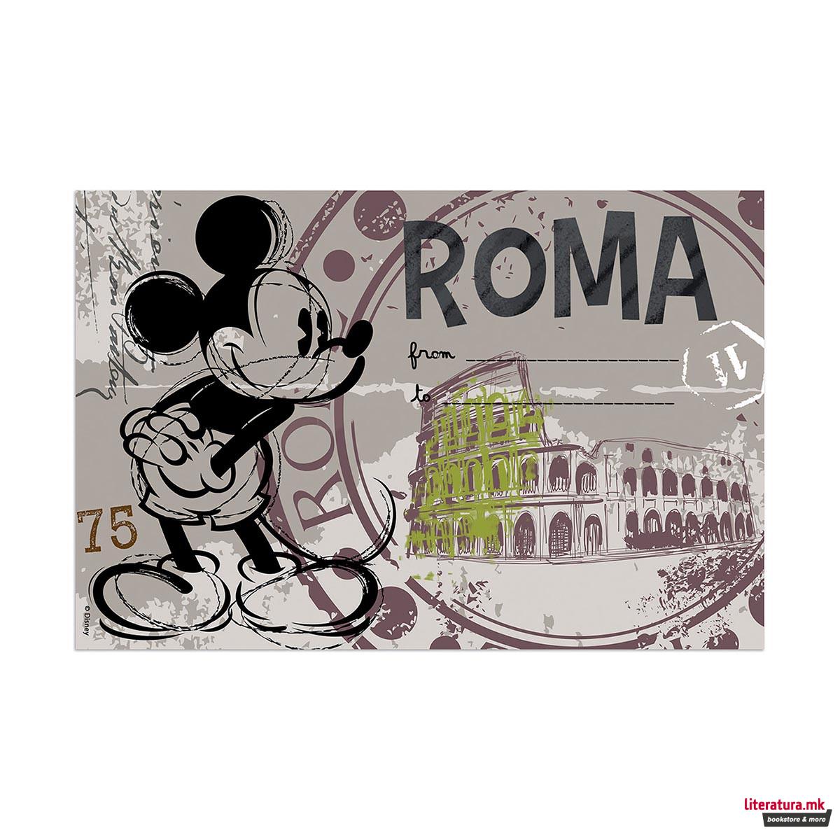 Сет - 2 шолји и 2 подлоги, Disney, Mickey Mouse City - Rome 