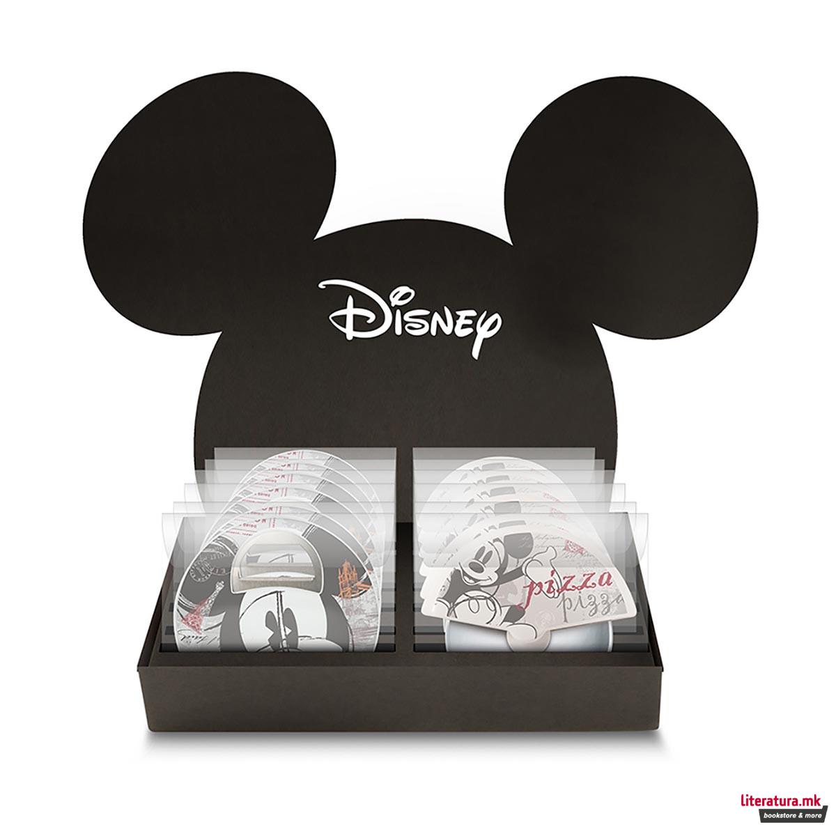 Сет - 6 отворачи за шишиња и 6 ножеви за пица, Disney - Mickey Mouse City 