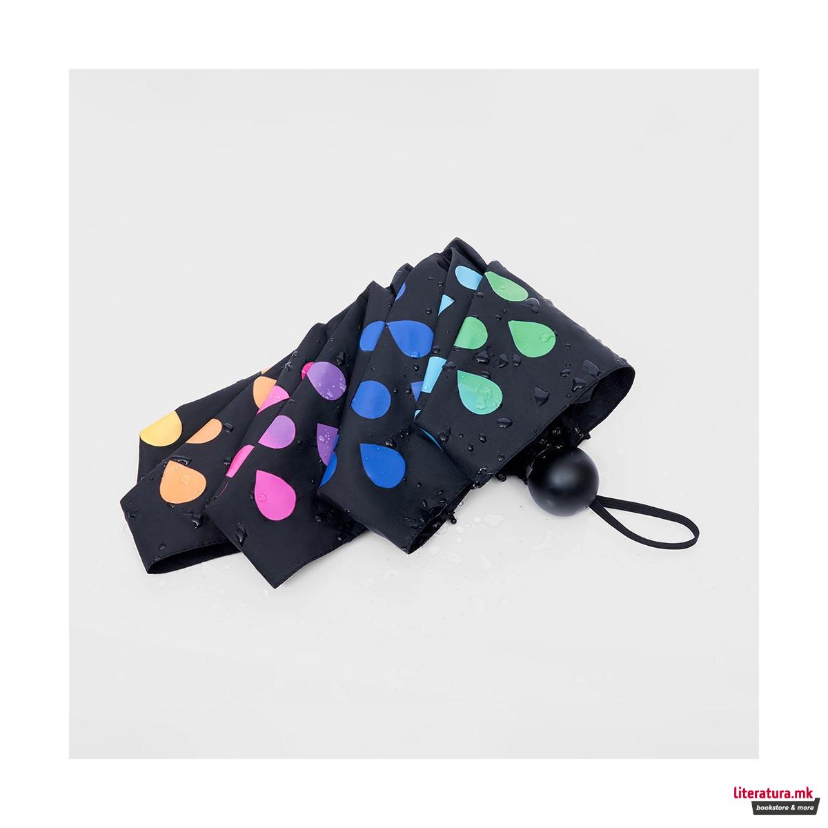 Чадор што менува боја, Compact Colour Change Umbrela, мал 