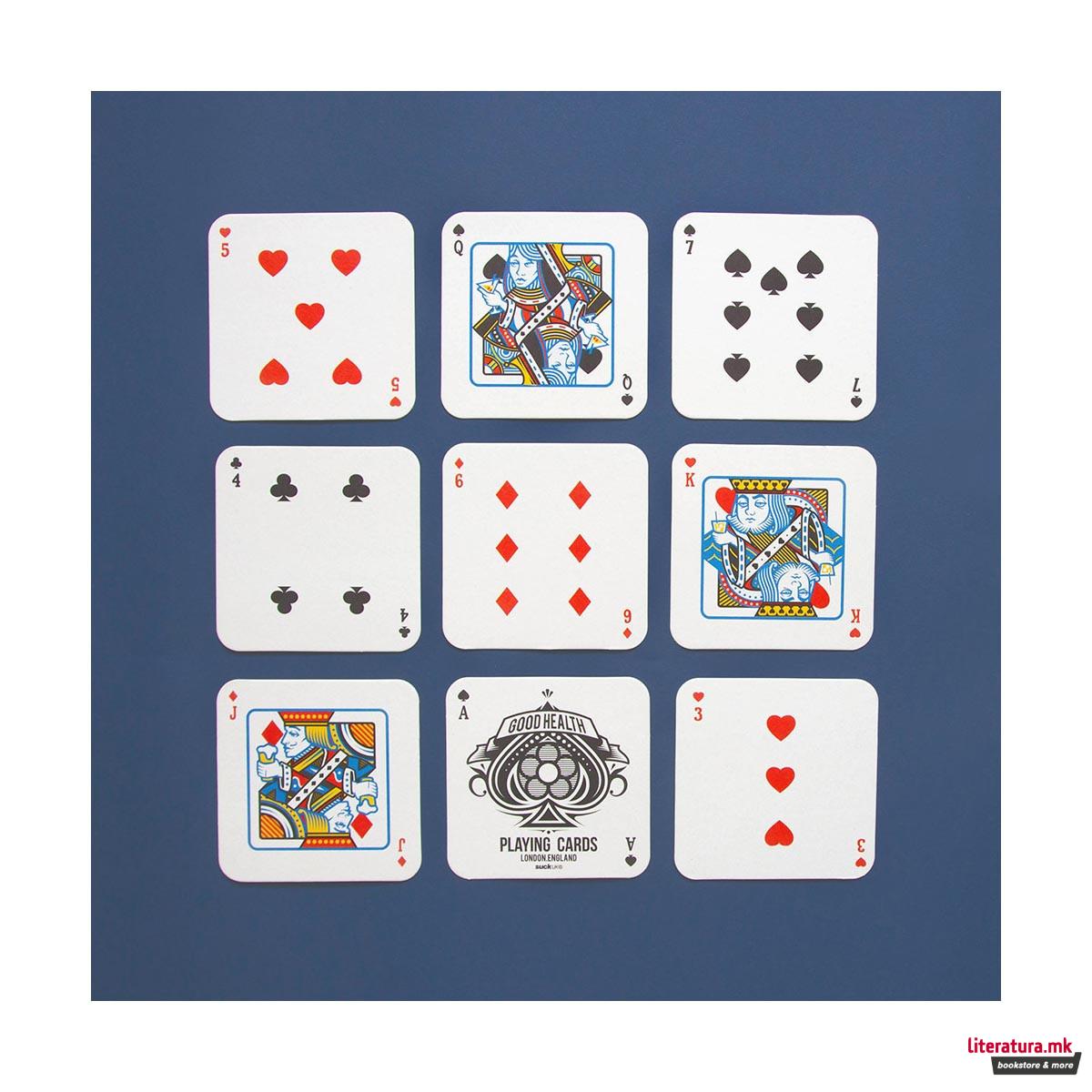 Сет подметачи за чаши, Playing Card Drink Mats, 54 карти 