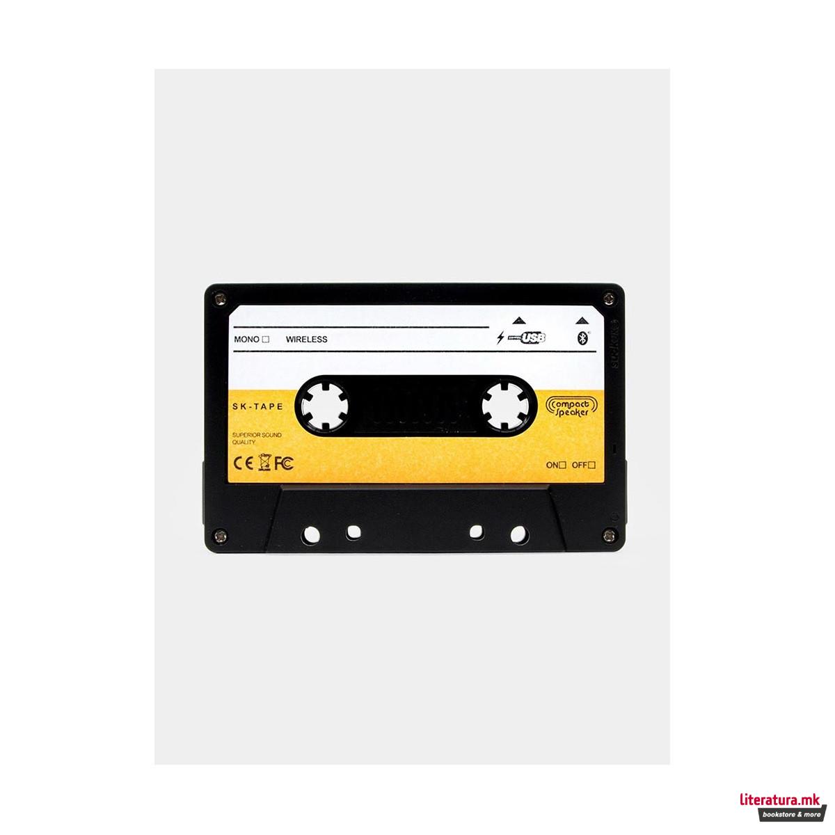 Bluetooth звучник, Wireless Cassette Speaker, со USB кабел 