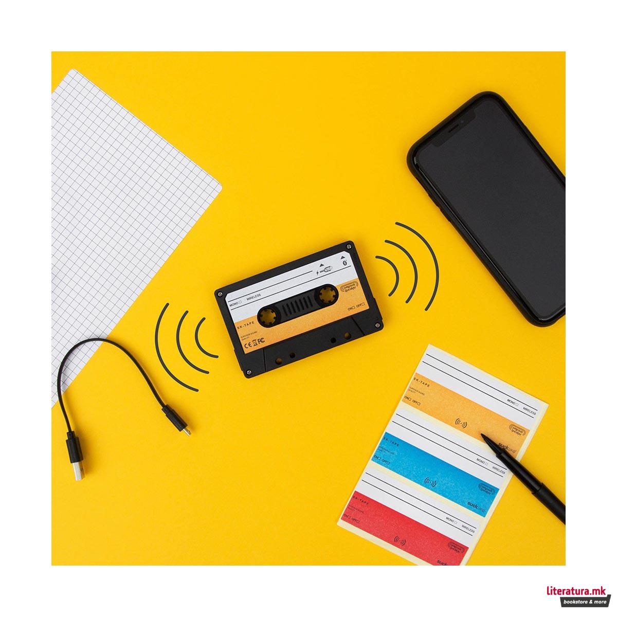 Bluetooth звучник, Wireless Cassette Speaker, со USB кабел 