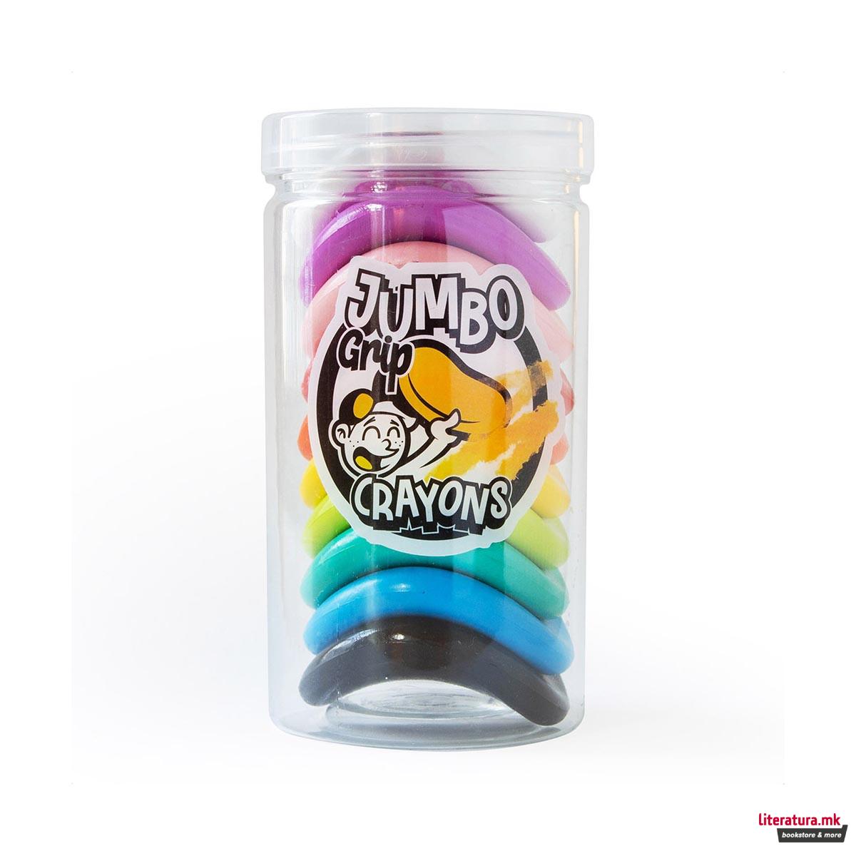 Мрсни боички - ergonomski, Jumbo Grip Crayons, 10 бои 