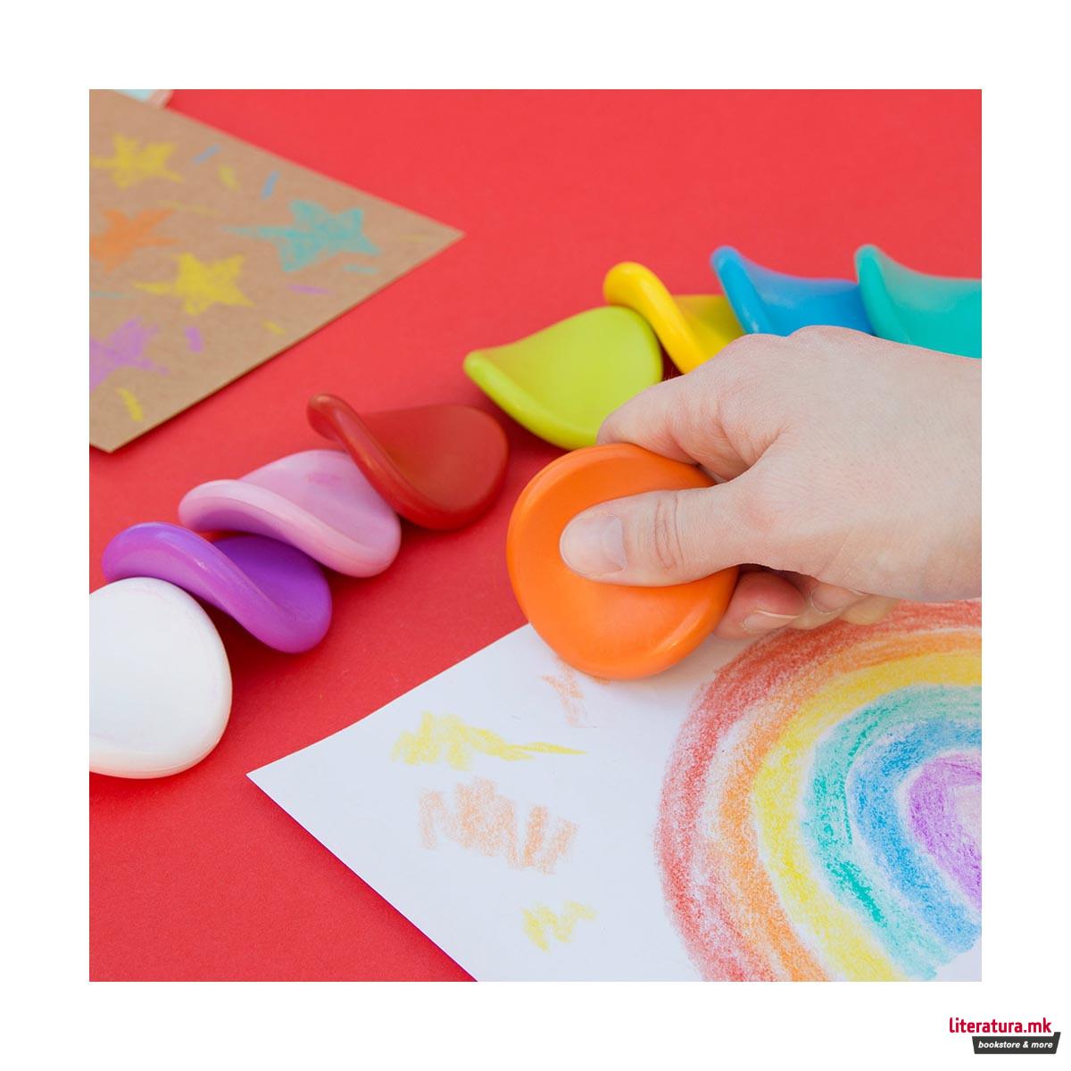 Мрсни боички - ergonomski, Jumbo Grip Crayons, 10 бои 