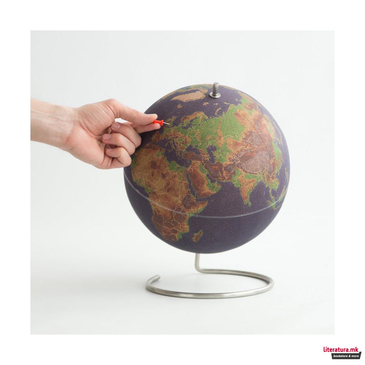 Плутен глобус, Colour Cork Globe, голем 