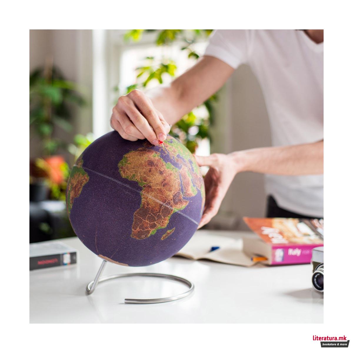 Плутен глобус, Colour Cork Globe, голем 