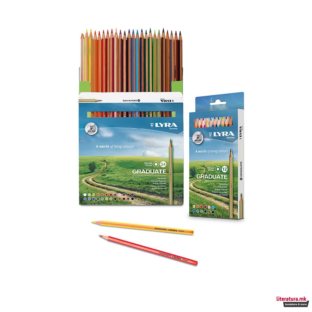 Сет моливи во боја во метална кутија, Lyra, Graduate, 1/12 