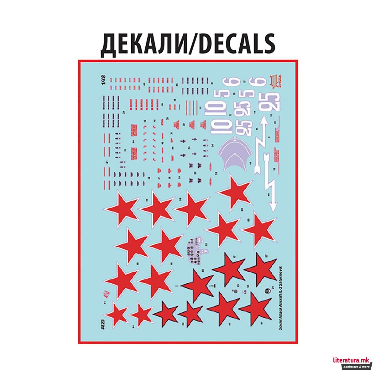 Макета, Soviet attack aircraft IL-2 Shturmovik, 283 парчиња, 1:48 