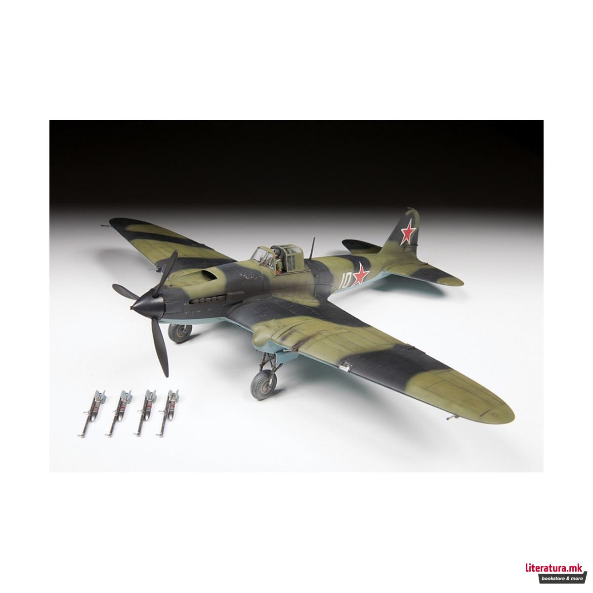 Макета, Soviet attack aircraft IL-2 Shturmovik, 283 парчиња, 1:48 