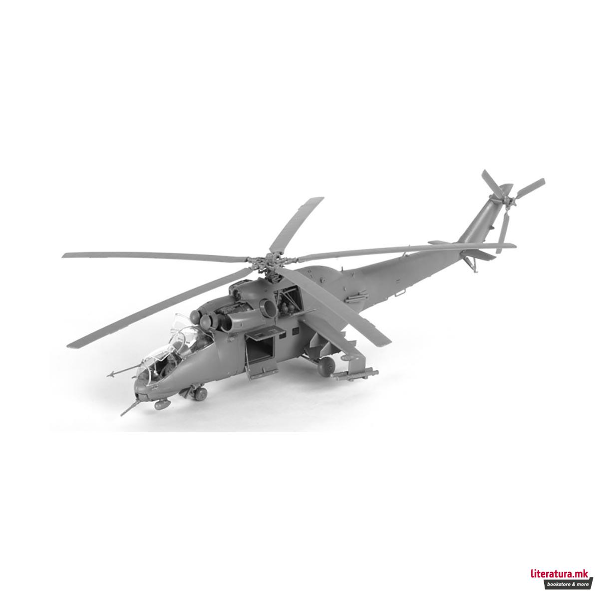 Макета, Soviet attack helicopter MI-24V/VP Hind E, 270 парчиња, 1:72 