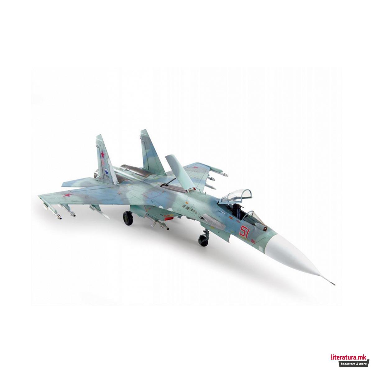 Макета, Russian air superiority fighter Su-27SM Flanker B mod. 1, 210 парчиња, 1:72 