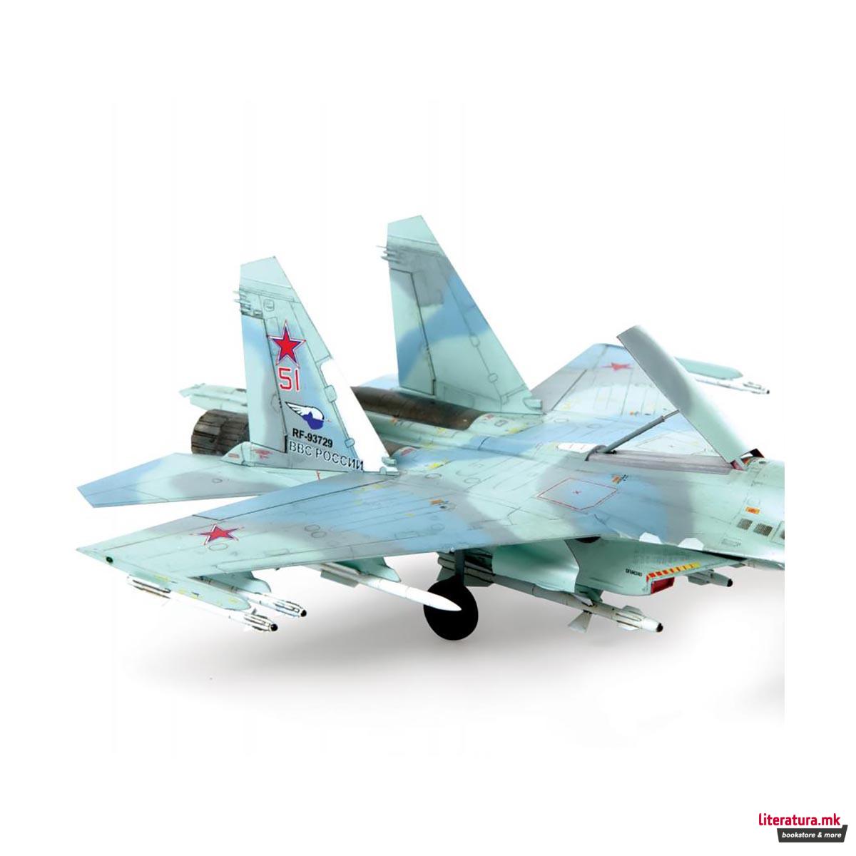 Макета, Russian air superiority fighter Su-27SM Flanker B mod. 1, 210 парчиња, 1:72 