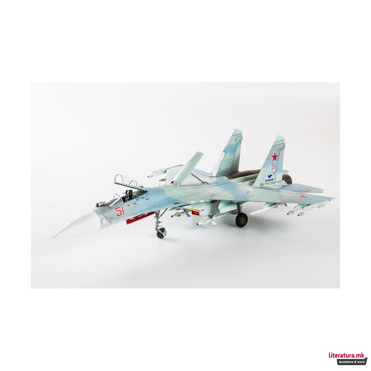 Макета, Russian air superiority fighter Su-27SM Flanker B mod. 1, 210 парчиња, 1:72 