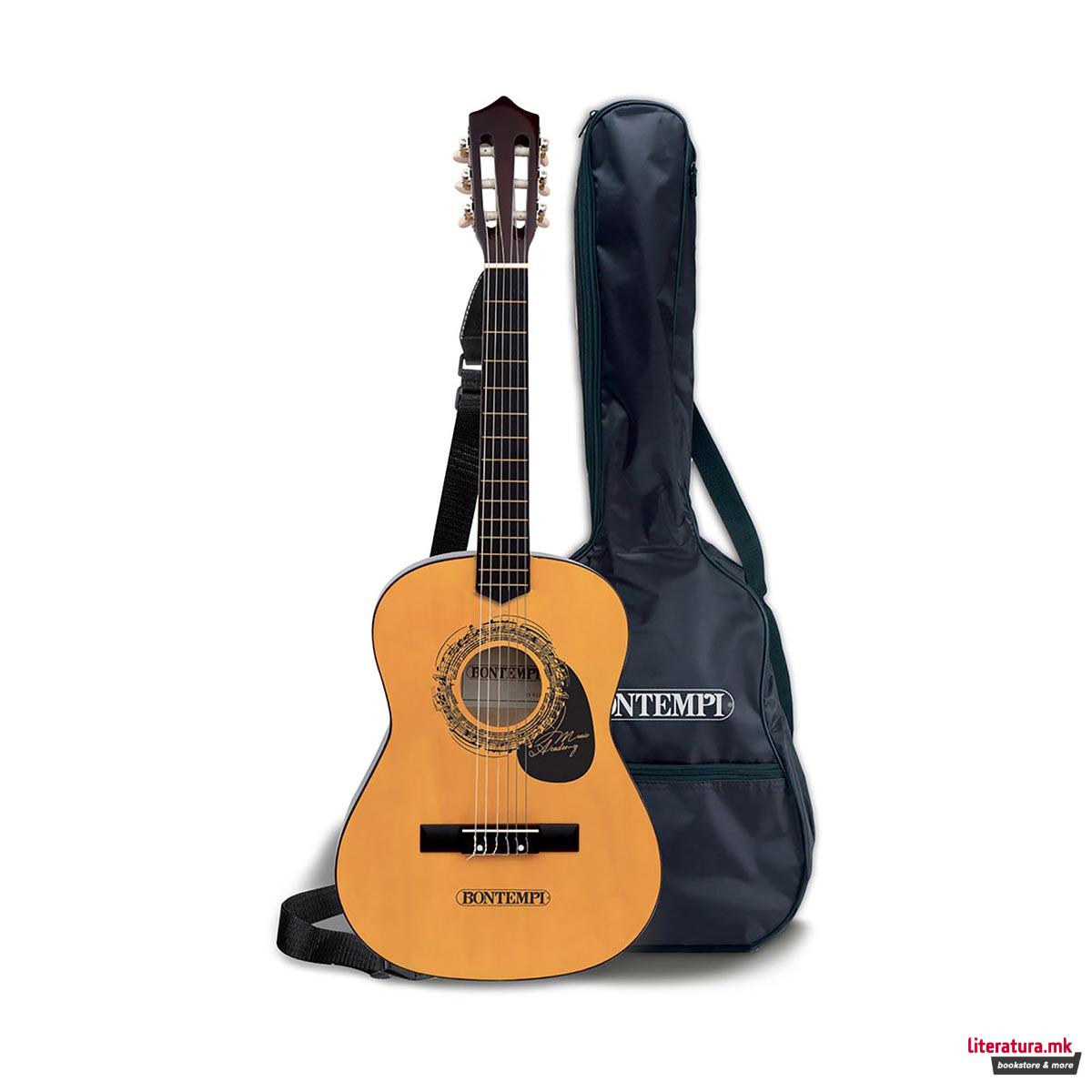 Дрвена гитара со ремен, iMusic, Wooden Guitar, 92 цм 