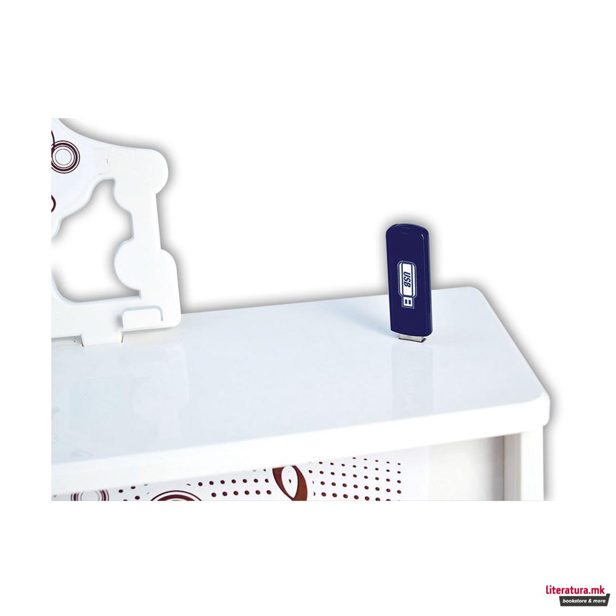 Електронско пијано со столче и микрофон, Toy Band, Upright Electronic Piano, 37 клавиши 